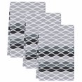 thumbnail image 2 of Ombre Grey Kitchen Towels Set of 3, Modern Abstract Waves Morocco Striped Absorbent Dish Towels for Kitchen, Microfiber Hand Towel, Quick Drying Tea Towel for Cleaning Decorative Dishcloths, 2 of 7