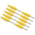 thumbnail image 2 of 10 piezas J.10023 4 mm conector banana profesional de latón 4 mm conector banana macho para accesorios de seguridad amarillo, 2 of 14
