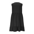 thumbnail image 5 of LOVZFMLL Dresses for Women 2025 Summer Sleeveless Tank Midi Sundress Casual Ruffle Hem Tiered Beach Vacation Clothes Black L, 5 of 6
