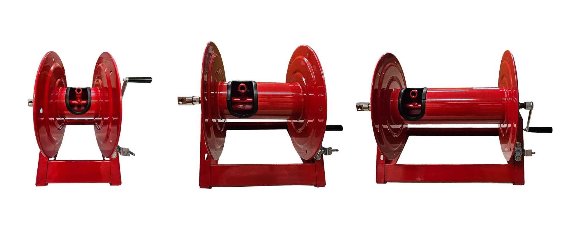 Pressure Washer Hose Reels Heavy Duty 3/8" x 300ft,5000 PSI with Hand Crank Steel Reels for Power Washers | Outdoor Hose Reels for Water, Air, Liquid Use | Industrial-Grade Sturdy Frame Hose 300 FT
