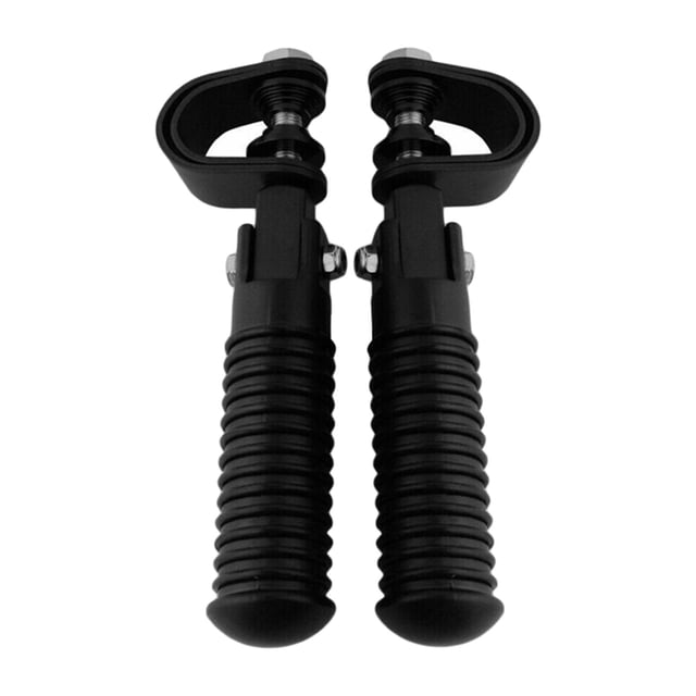 2x barra de choque de motocicleta de 7/8 "reemplazo de estriberas de carretera/abrazadera montaje de anillo redondo 22mm aluminio Universal/reposapiés Negro Sunnimix Estribos de carretera