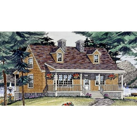 The House Designers: THD-2804 Builder-Ready Blueprints to Build a Country House Plan with Crawl Space Foundation (5 Printed Sets)
