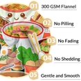 thumbnail image 3 of Ramen Throw Blanket - 30"x40" Inches Cartoon Blanket Gift for Girls, Kids - Pink Lightweight Soft Blankets for Sofa, Lap & Office, 3 of 5