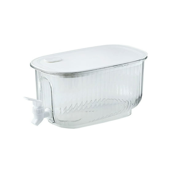 Darzheoy Drink Dispenser for Fridge, Beverage Liquid Drink Container for Party, 4L, Cold Water Pitcher Lemonade Stand Juice Jug with Spigot