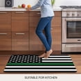 thumbnail image 5 of Thin Green White Line Door Mat&nbsp;Indoor Outdoor Entrance, Non Slip Rug for Kitchen Bathroom Entryway Rug, American Flag Star Washable Doormat Floor Mat for Office Home Decor 20x31.5 Inch, 5 of 8
