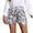 Silver, variant on Sequin Shorts for Women Elastic Waist Straight Leg Sparkly Party Mini Shorts High Waist Shiny Nightclub Outfits