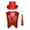 Red, variant on TiaoBug Kids Boys Hip-hop Jazz Performance Dance Costume Sequins Vest Waistcoat with Hat Necktie Set Rose Red 8-9