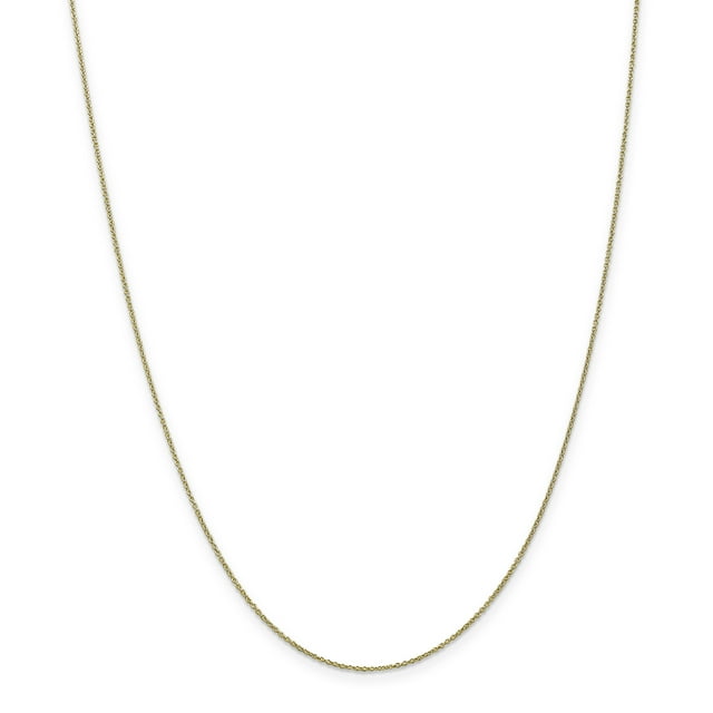 10k .9mm Cable Chain (Weight: 1.34 Grams, Length: 20 Inches)