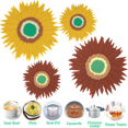thumbnail image 5 of Salvamanteles para ollas y sartenes calientes, utensilios de cocina, soportes para ollas de silicona con forma de girasol, aptos para lavavajillas (paquete de 4), 5 of 5