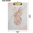 thumbnail image 2 of FMSHPON Rose Gold Pineapple Marble Clipboard Hardboard Wood Nursing Clip Board and Pull for Standard A4 Letter 13x9 inches, 2 of 5
