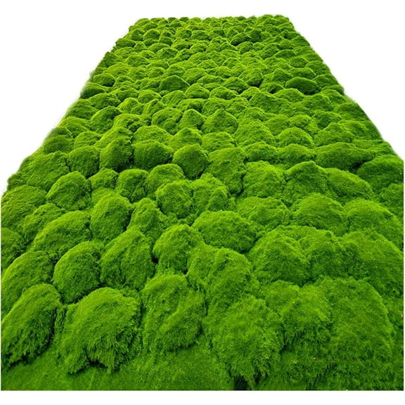 PYYP Simulation Artificial Moss Mat Fake Grass Rug DIY Synthetic Turf Lawn Carpet for Wedding Home Backyard Balcony Indoor Outdoor Decor (Color : Green, Size : 1x2m(3.2x6.5ft))