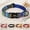 Blue, variant on Pet Artist Ethnic Style Personlized Nylon Dog Collar Pet Name ID Metal Buckle Engraved Free Adjustable for Small Dogs,Red,S