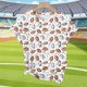 thumbnail image 2 of TaTaai Women's Athletic Print Top Round Neck Short Sleeve Football Design Loose Fit Casual Jersey T-Shirt Everyday Streetwear Wear Gift, 2 of 7