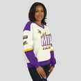 thumbnail image 5 of Women's WEAR by Erin Andrews  Cream Minnesota Vikings Racing Crew V-Neck Sweatshirt, 5 of 6