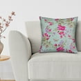 thumbnail image 3 of Throw Pillow Covers Pack of 4 for Living Room Table, Floral Printed Cushion Case, 20x20 inches - Light Green - Home Decor, 3 of 7