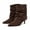 coffee, variant on Women's Slouchy Boots, Pointed Toe, Kitten Heel, Suede-Look Finish