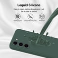 thumbnail image 4 of Silicone Case Compatible with Samsung Galaxy S23 5G, Full Body Silky Soft Touch Phone Case with Camera Protection, Shockproof Cover with Microfiber Lining, Green, 4 of 8