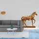 thumbnail image 2 of Cesta De Frutas Tejida Y Figura De Caballo, Cuenco Decorativo Para Aperitivos Con Diseño De Escultura De Animal Para El Hogar, La Oficina, El Escritorio, Plato De Pan Y Estatua De Resina, 2 of 8