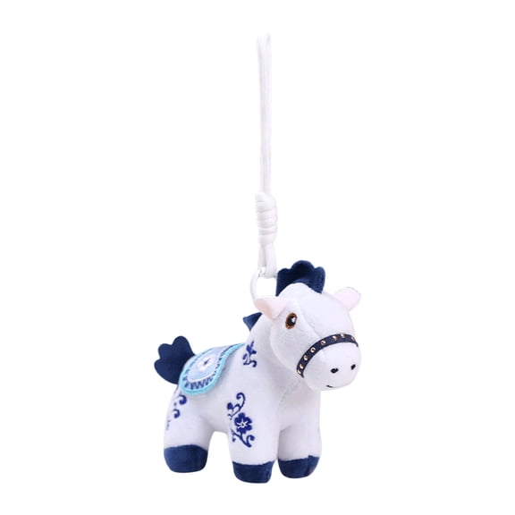 2026 Year of the Horse Embroidered Lucky Pony Hanging Ornament, Cute Foal Keychain, Lunar New Year Bag or Car Charm, Festive Decoration, Pocket-Sized Holiday Gift