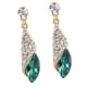 thumbnail image 2 of Pendientes de mujer delicados y exquisitos con forma de gota de aleación de zinc, pendientes de diamantes artificiales verdes, accesorios para mujer, 2 of 12