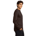 thumbnail image 6 of Gildan Ultra Cotton Crewneck T-Shirt for Men, Long Sleeve Classic Fit Dark Chocolate Tee, XL, 6 of 6