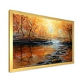 thumbnail image 2 of Designart 'Sunrise Glow In The Autumn Forest' Lake House Framed Art Print, 2 of 4