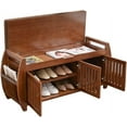thumbnail image 2 of FULLWATT Shoe Storage Bench & Bamboo Shoe Bench & Shoe Rack Cabinet Storage Benches, Entryway Storage Organizer for Style & Comfort, Detachable Cushion with Hidden Storage Compartment, 2 of 8