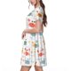 thumbnail image 2 of Balery Colorful Crabs Vestidos sueltos de manga corta para mujer, vestidos de verano 2025, vestidos casuales de corte A con vuelo., 2 of 6