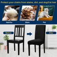 thumbnail image 3 of Dining Room Chair Covers - Stretch Kitchen/Dining Room Set of 4, Removable Washable Slipcovers for Home, Hotel, Banquet, 3 of 8