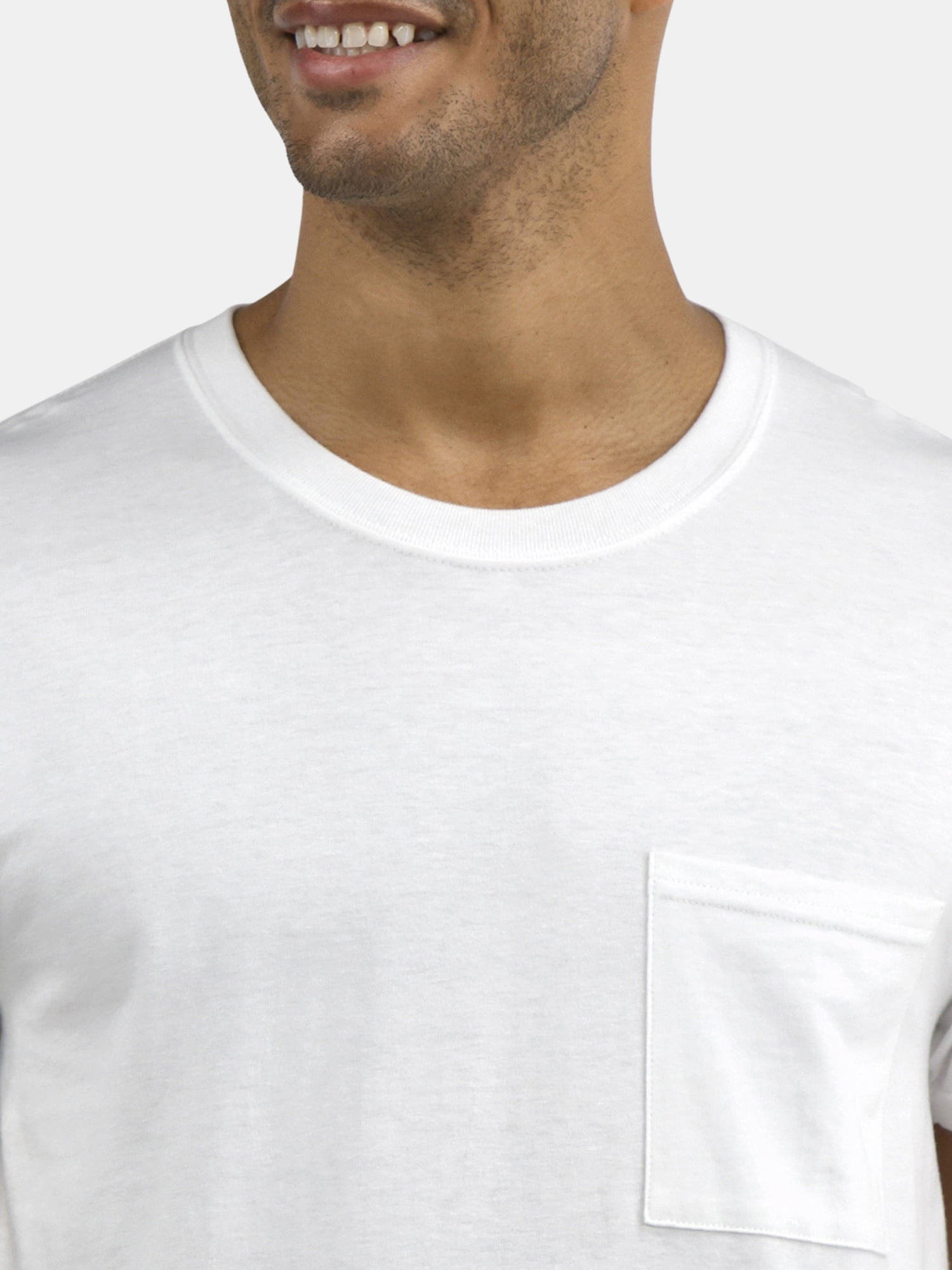 Athletic Works Men's and Big Men's Cotton Pocket Tee, Sizes XS-5XL and Tall Sizes