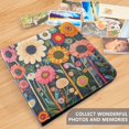 thumbnail image 4 of FORMRS 3 Ring Photo Album 4"x6" Self Adhesive Large Capacity PU Leather Cover, Large Colorful Flowers, 4 of 8