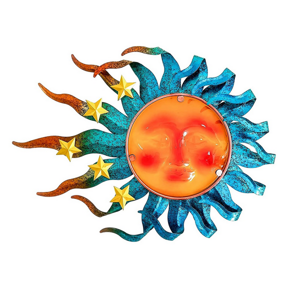 Metal Sun Wall Decor - Outdoor Art Patio Hanging Decoration Indoor and pwm25
