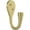 Brushed Gold, variant on V1456 Powell Knurled Hook 2PC - Matte Black