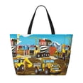 thumbnail image 2 of Kdxio Different Construction Site Vehicles for Beach Bag for Women Large Beach Tote Bag Waterproof Sandproof Swim Bag with Zipper Pockets Beach Vacation Travel, 2 of 7