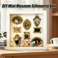 thumbnail image 4 of DIY Mini Museum Silhouette Box Shadow Box Frame Kit with Gold Mini Frames & Figurines for Home Decor,Black, 4 of 7