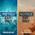thumbnail image 6 of (2 Pack) Exit Only OSHA Notice Sign 24 Inch X 18 Inch Indoor / Outdoor Rust-Free Aluminum Metal Signs for Workplace, Workshop, and Construction Site, Made in the USA, 6 of 8