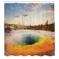 thumbnail image 3 of Ambesonne Yellowstone Shower Curtain, Morning Pool Park, 69"Wx70"L, Orange Brown, 3 of 5