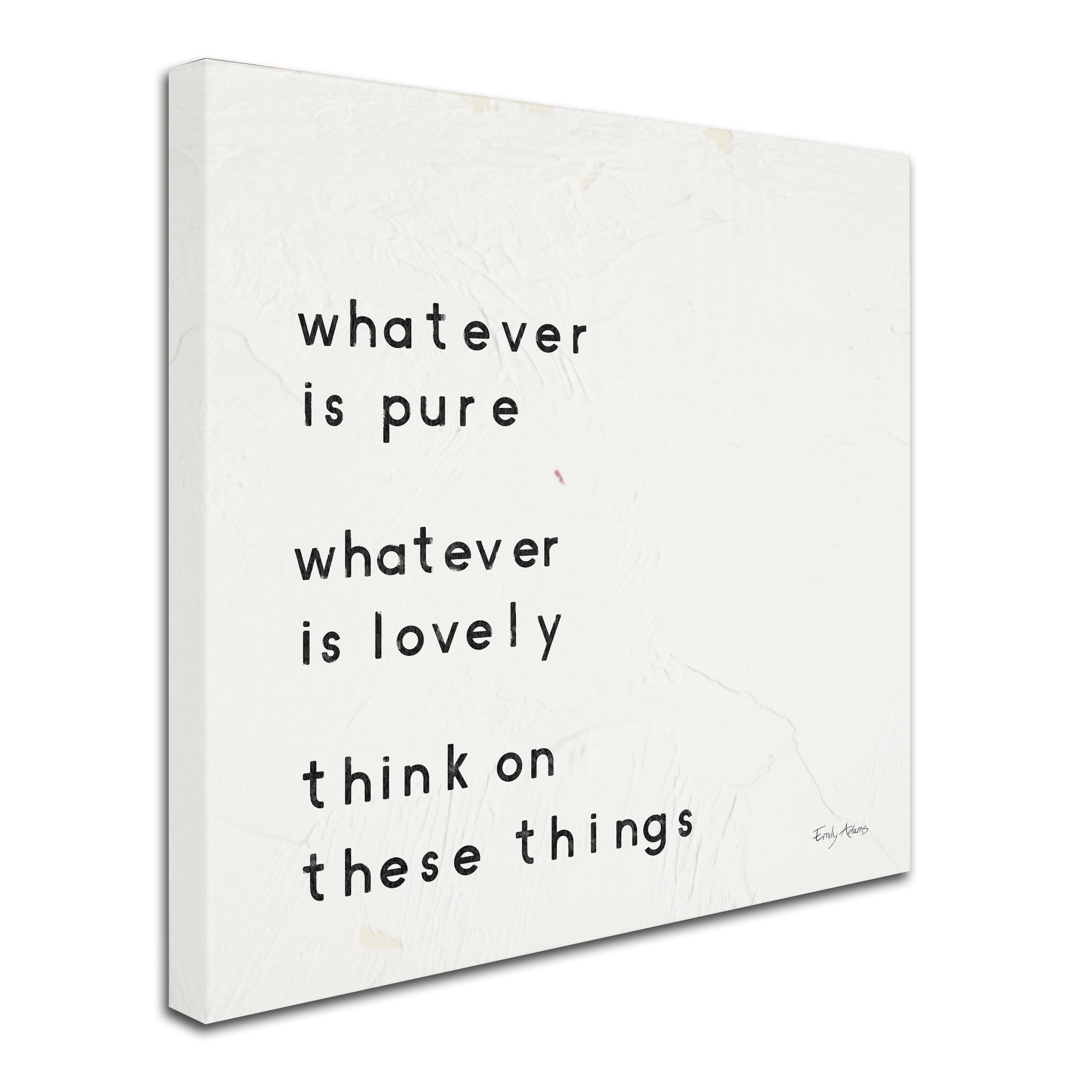 Trademark Fine Art 'Words of Encouragement IV' Canvas Art by Emily Adams
