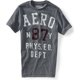 thumbnail image 1 of Aeropostale - Camiseta gráfica para hombre con acabado de fieltro Ath Dept, gris, pequeña, 1 of 1