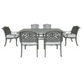 thumbnail image 2 of Outdoor 7-Piece Aluminum Dining Set with Cushion, Golden Gauze, 2 of 4