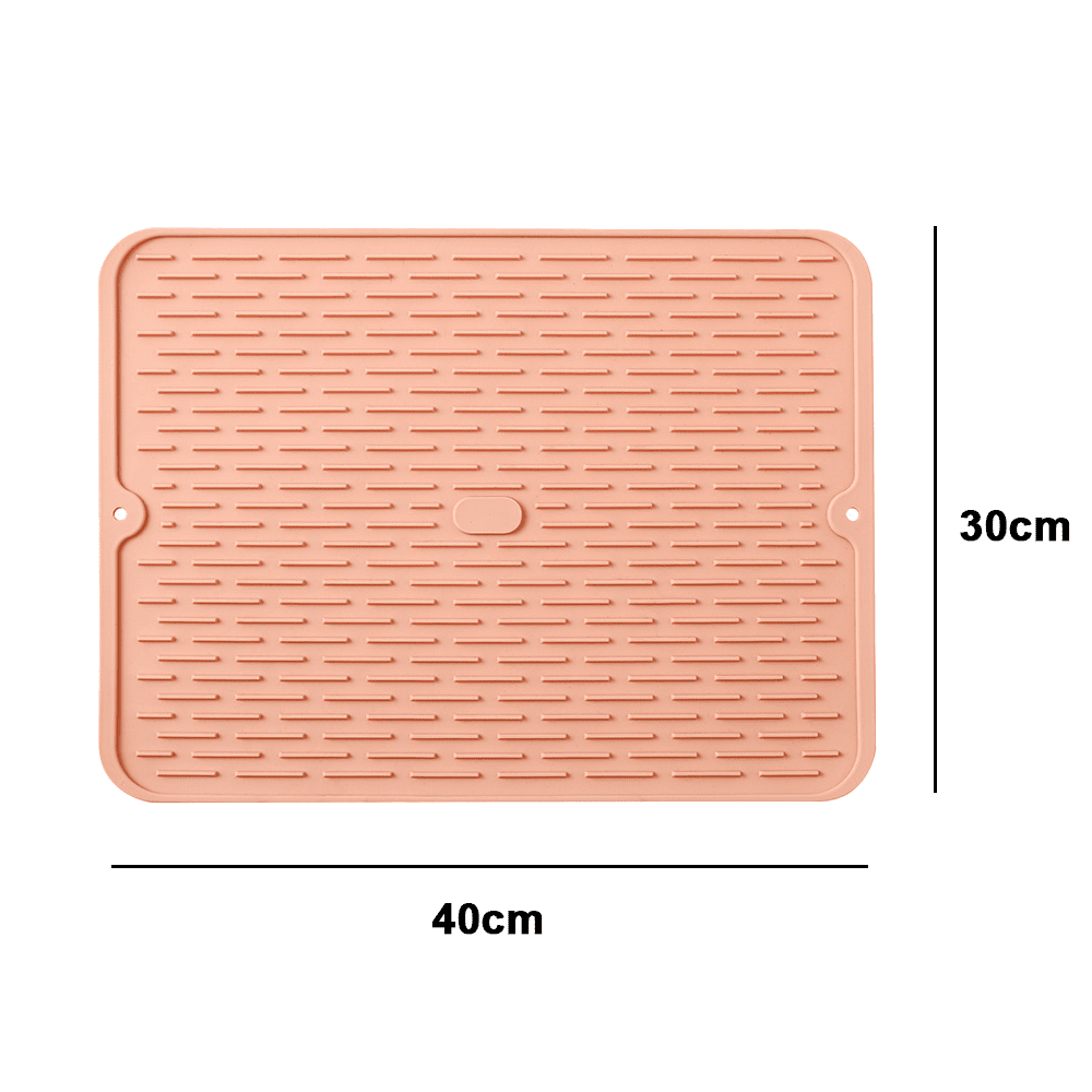 JeashCHAT Silicone Dish Drying Mat, Waterproof Countertop Mat, Dishwashing  Mat, Sink Mat, 16x 12 Inch Large Silicone Tripod With Silicone Cleaning