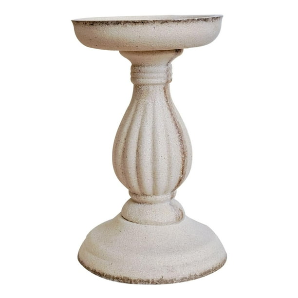 Candelabro de madera con soporte fotográfico, artesanía para decoración de 105 × 17 cm Zulema Portavelas de pilar