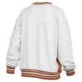 thumbnail image 3 of Women's Pressbox Heather Gray/Texas Orange Texas Longhorns Endzone Crewneck Sweatshirt, 3 of 3