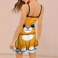 thumbnail image 2 of Cute Orange Cat Cartoon Slip Dress Dress Summer Elegant Women's Dress Women's Clothing, 2 of 6