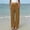 Brown, variant on PWPSG Women's Elastic Waist Button Decor Draped Wide Leg Pants, Breathable Comfort Trousers for Daily Commute & Office Casual Outfits Beige S