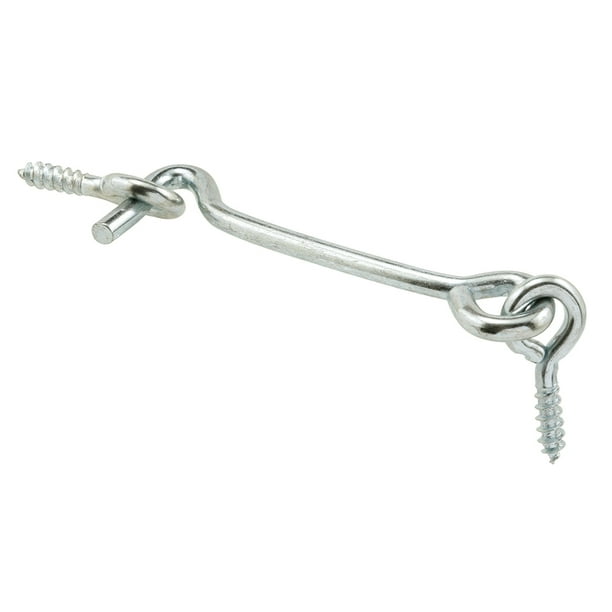 Hook and Eye Latch, Steel Construction, Zinc Plated, 21/2 in. Reach (2sets)