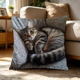 thumbnail image 2 of Throw Pillow Cover 18x18 Inch Cute Embroidery Pattern Short Lint Soft Breathable Decorative Pillowcase for Sofa Living Room Home by MPOISVA, 2 of 7