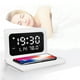 thumbnail image 4 of Reloj despertador blanco con carga inalámbrica, 4 of 5