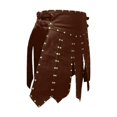 thumbnail image 1 of Falda de cosplay para hombre, disfraz de cosplay para hombre, falda escocesa para fiesta de Halloween Larp marrón, 1 of 8