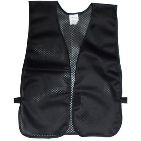 Black Safety Vests - Soft Mesh Plain Vests